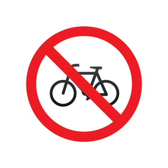 jalgrattaga keelatud