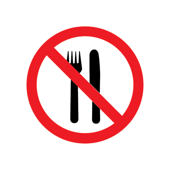 söömine keelatud