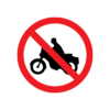 mootorrattaga keelatud