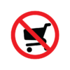 ostukäruga keelatud